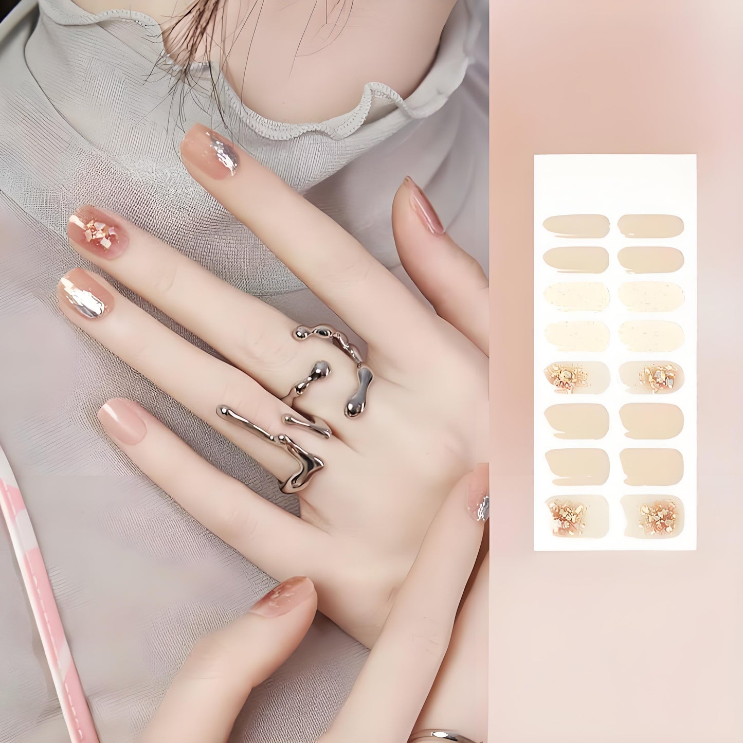 Stars-No-Light Gel Polish Nail Stickers