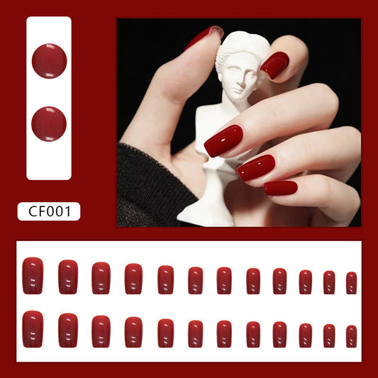 Pure Color Medium Length Nail