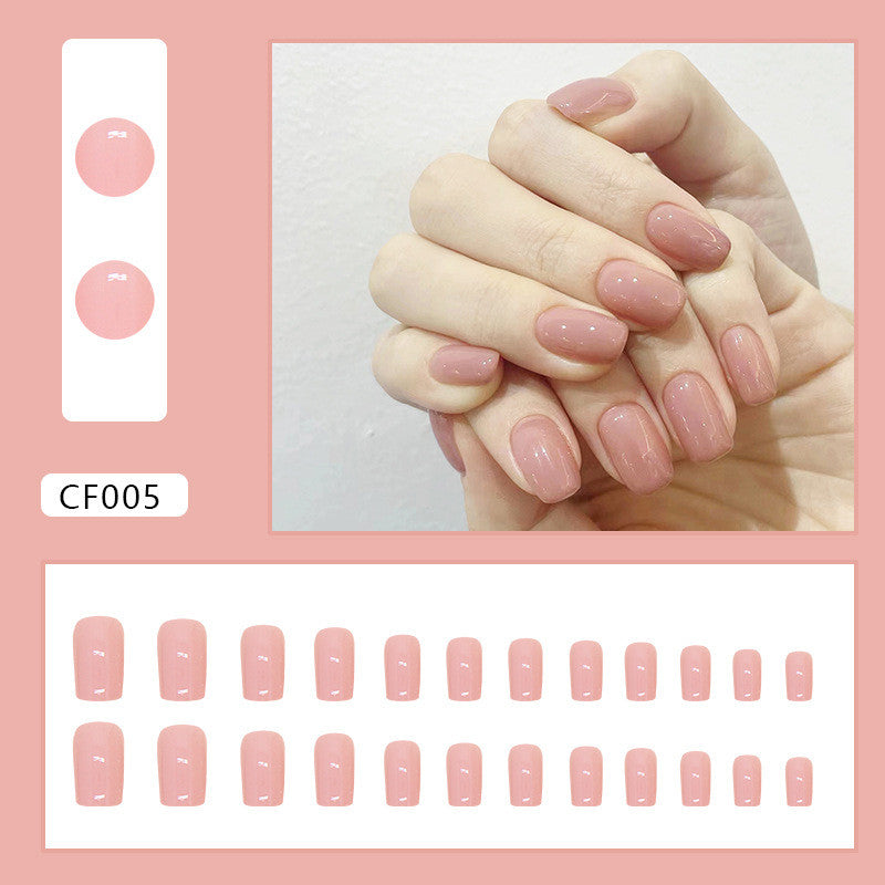 Pure Color Medium Length Nail