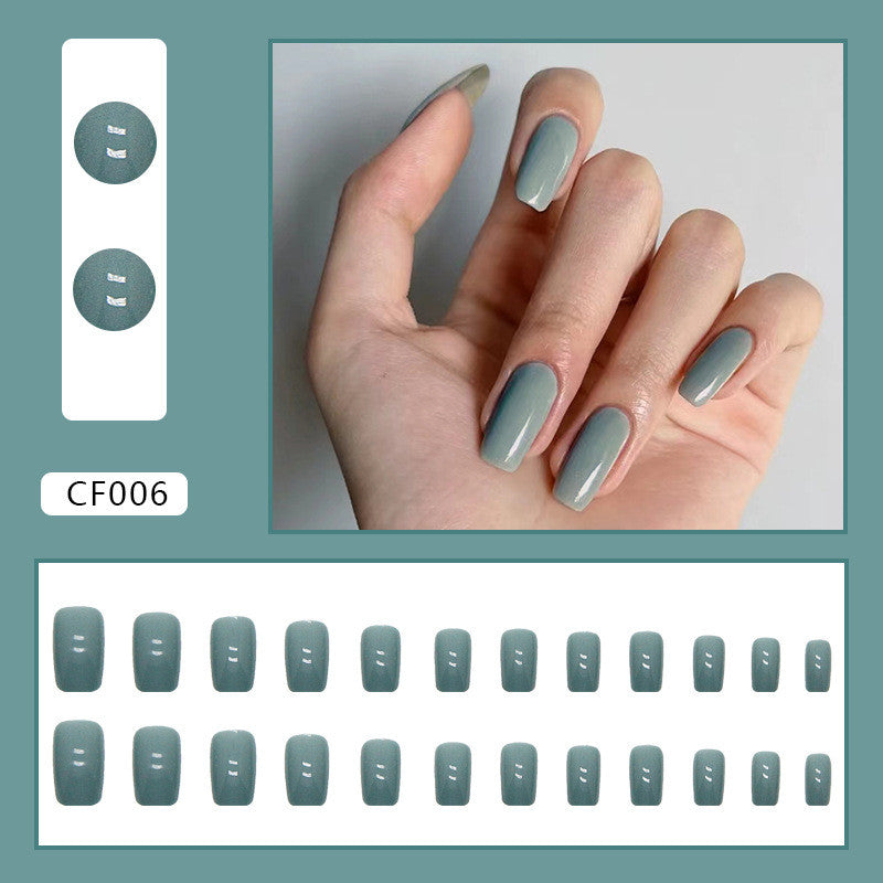 Pure Color Medium Length Nail