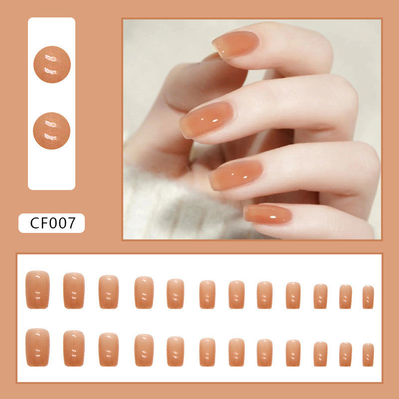 Pure Color Medium Length Nail
