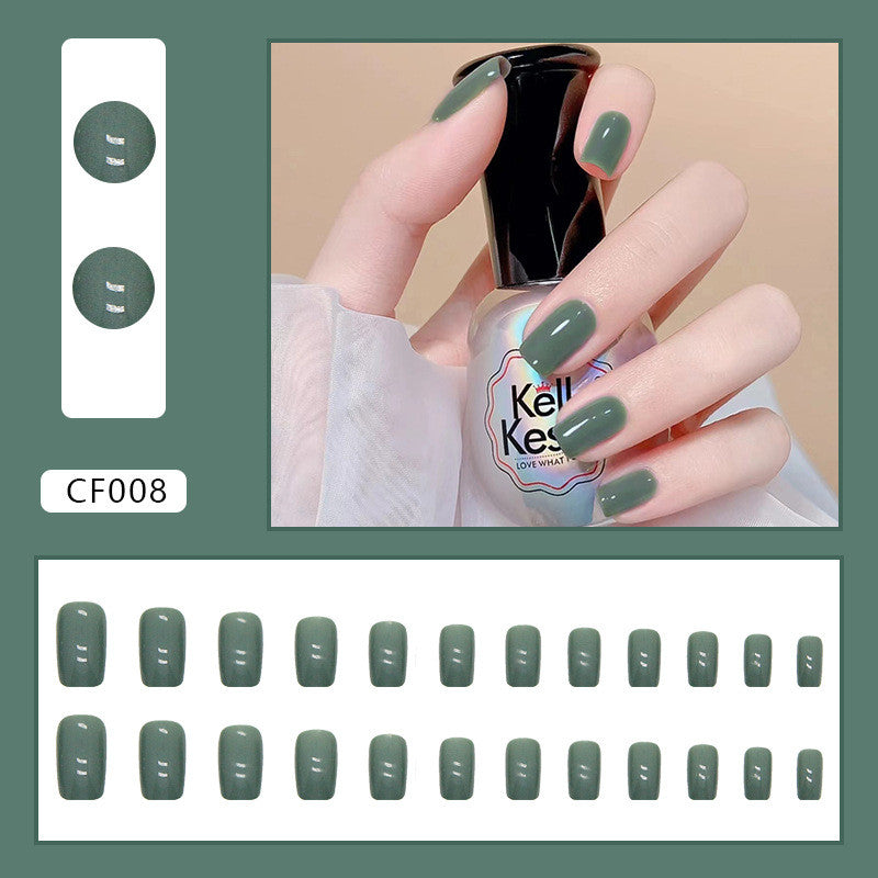 Pure Color Medium Length Nail