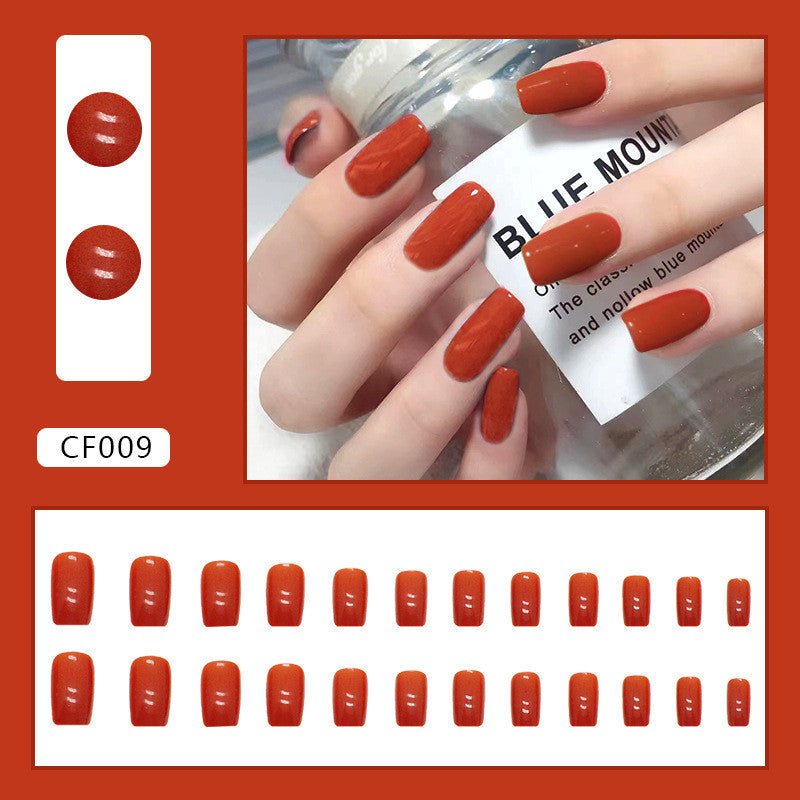Pure Color Medium Length Nail