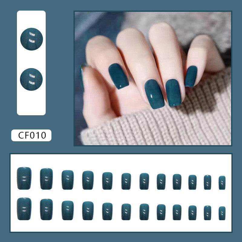 Pure Color Medium Length Nail