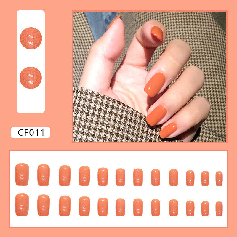 Pure Color Medium Length Nail