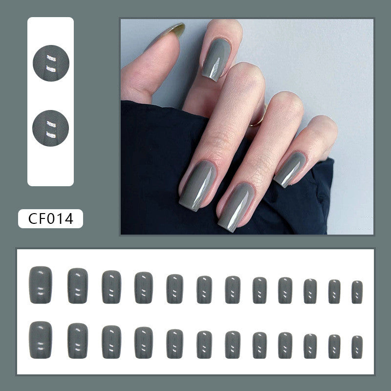 Pure Color Medium Length Nail