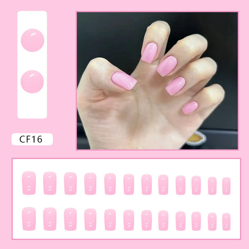 Pure Color Medium Length Nail