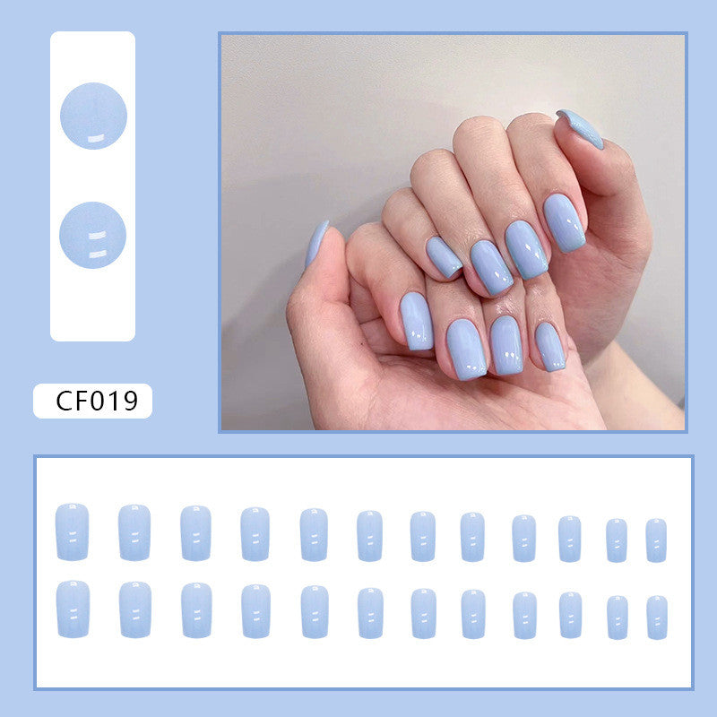 Pure Color Medium Length Nail