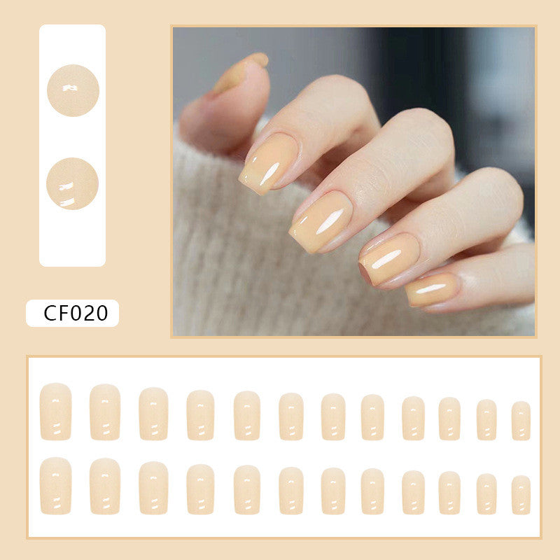 Pure Color Medium Length Nail