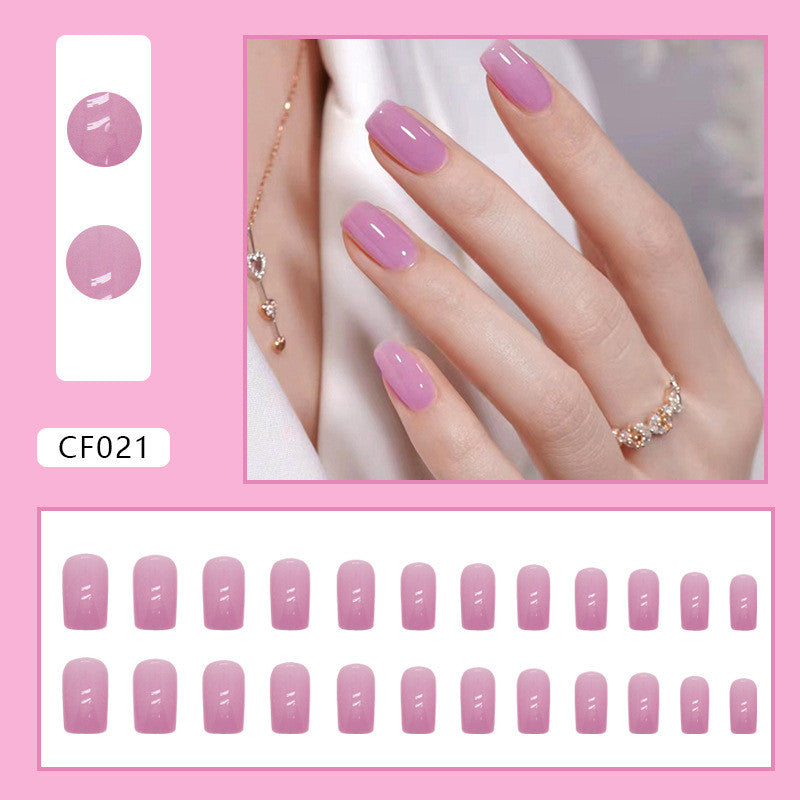 Pure Color Medium Length Nail