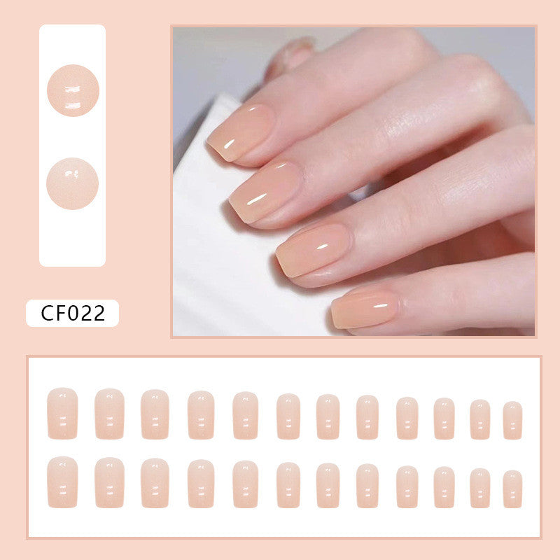 Pure Color Medium Length Nail