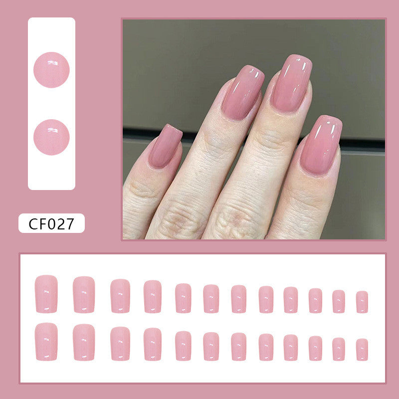 Pure Color Medium Length Nail